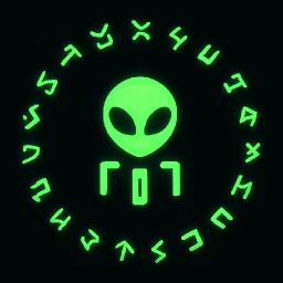 Ícone de Galaxy Code: texto alien